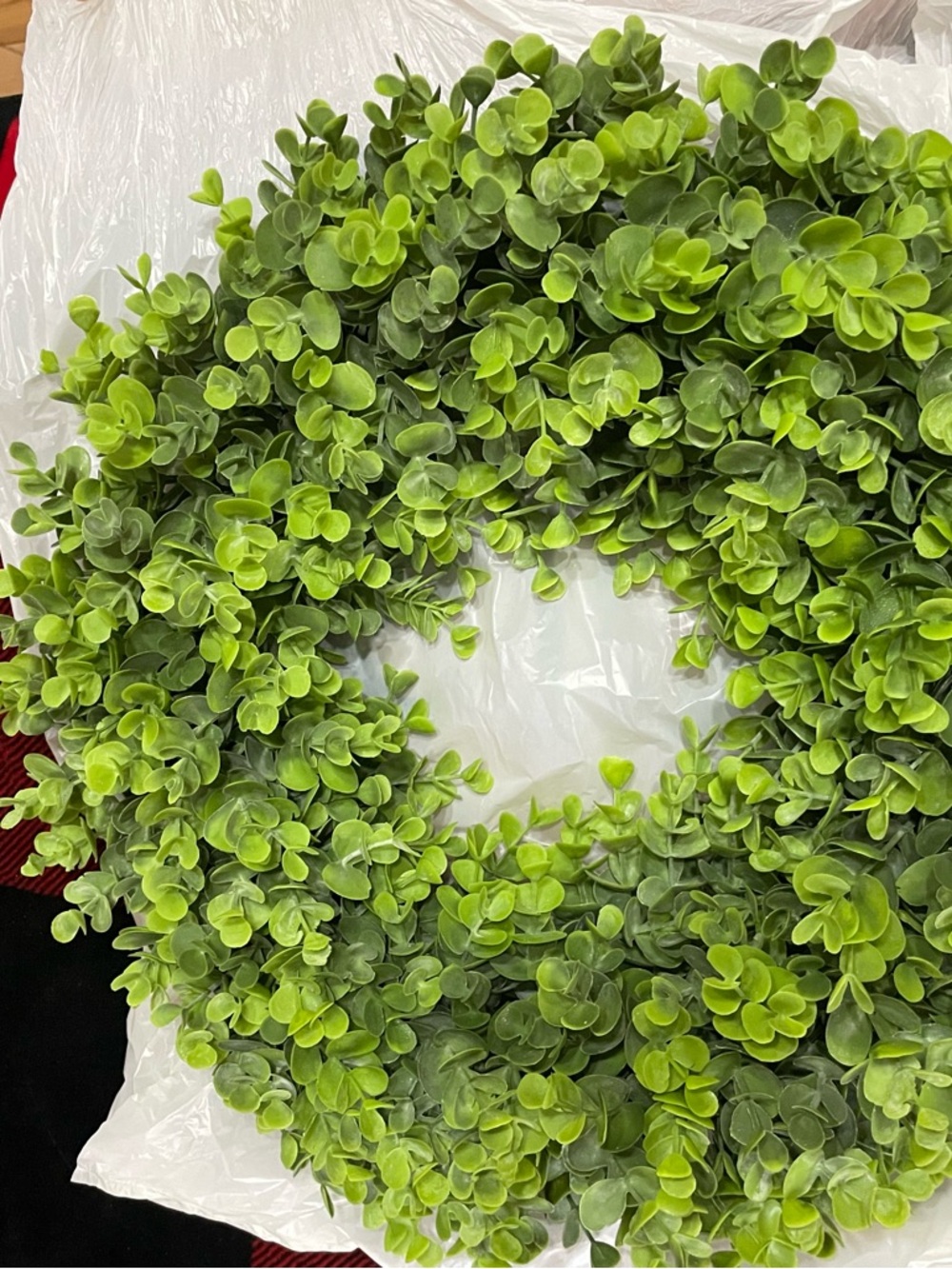 Faux Boxwood Holiday Wreath - Green